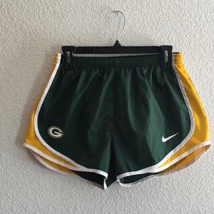 Nike Dry Fit Green Bay Packers workout shorts